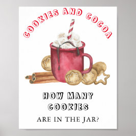 Póster Cookies y cacao Adivina cuántas galletas