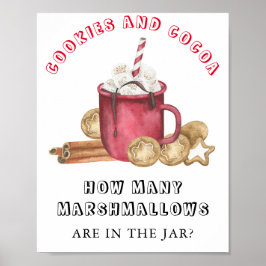 Póster Cookies y cacao Adivina cuántas MARSHMALLOWS