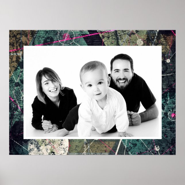 Póster Cool Abstract Graffiti Art Geometic Custom Photo (Frente)