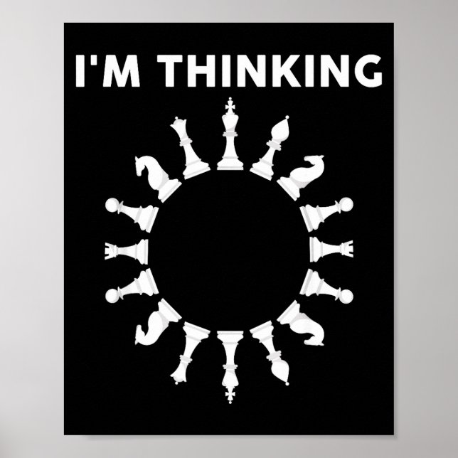 Póster Cool Chess Art For Men Women Kids Chess Player Che (Frente)