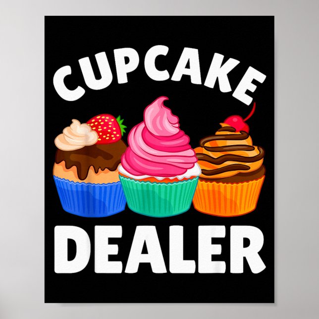 Póster Cool Cupcake Costume For Men Women Baking Cupcake  (Frente)
