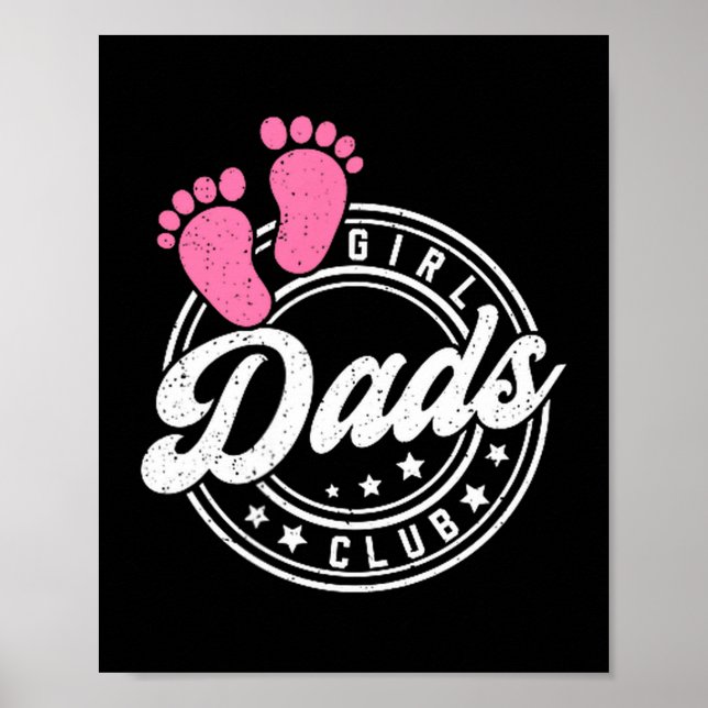 Póster Cool Dads Club Father's Day From Daughter Funny Da (Frente)