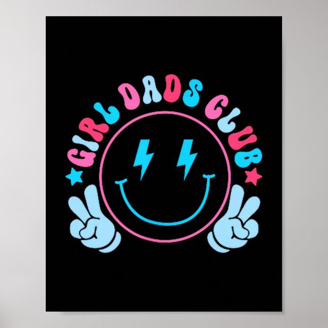 Póster Cool Dads Club Father's Day From Daughter Son Funn (Frente)
