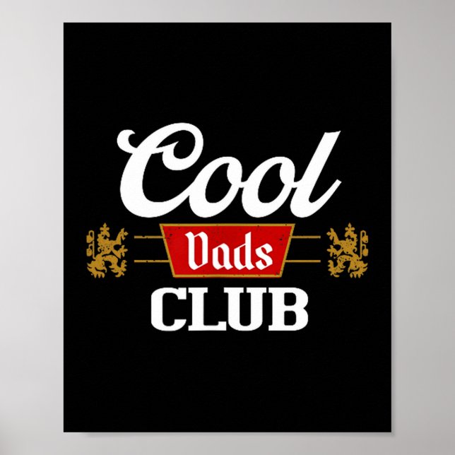 Póster Cool Dads Club Shirt Father's Day From Daughter So (Frente)
