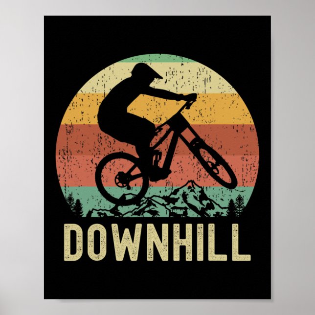 Póster Cool Downhill Jersey, Mountain Biking, Cycling, Mo (Frente)
