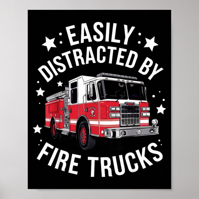 Póster Cool Firefighter Design For Men Women Firemen Fire (Frente)