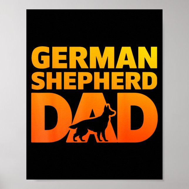 Póster Cool German Shepherd Design For Men Boys Dog Lover (Frente)