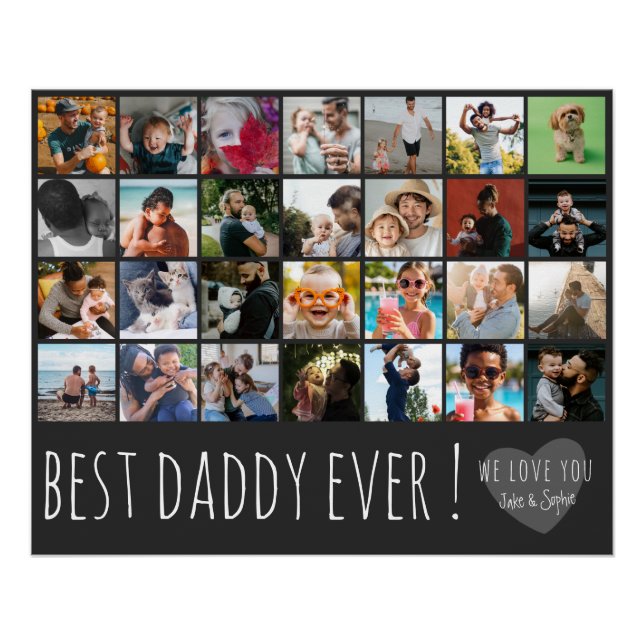 Póster Cool Grey 28 Photo Best Daddy Ever (Anverso)