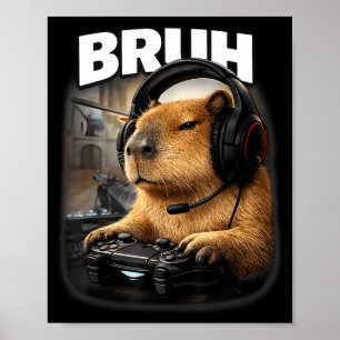 Póster Cool hermano gráfico divertido de videojuegos de c