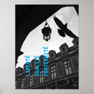 Póster Cool Modern Unique Freedom Paris Art