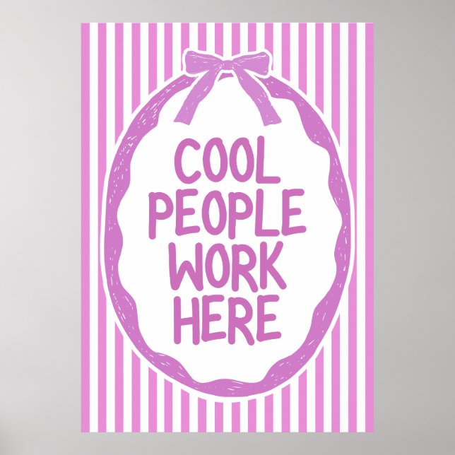 Póster Cool People Work (Frente)
