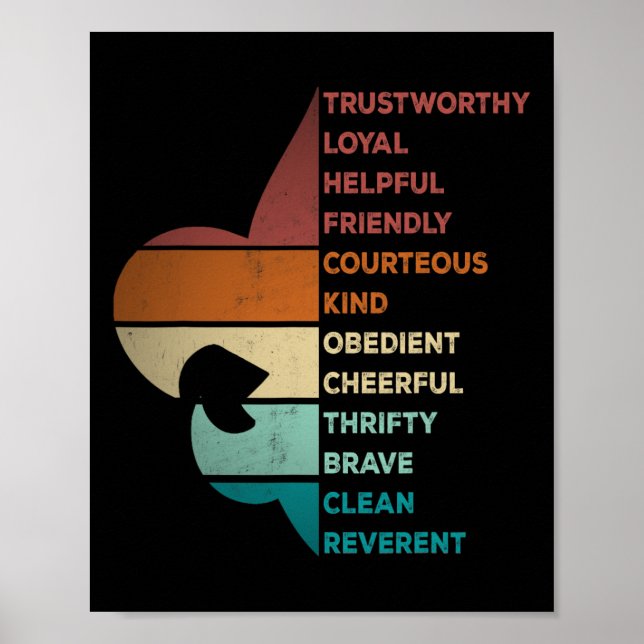 Póster Cool Retro Vintage Style Scouting Law  (Frente)