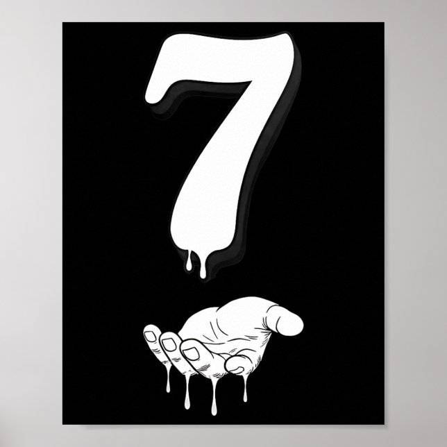Póster Cool Six Seven 6 7 Meme Gen Alpha jerga Costume Ma (Frente)