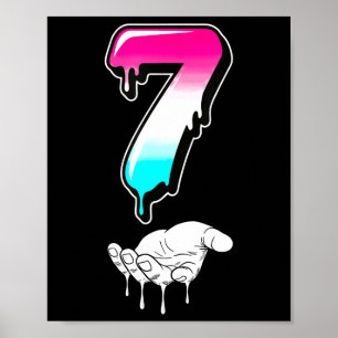 Póster Cool Six Seven 6 7 Meme Gen Alpha jerga disfraz Ma