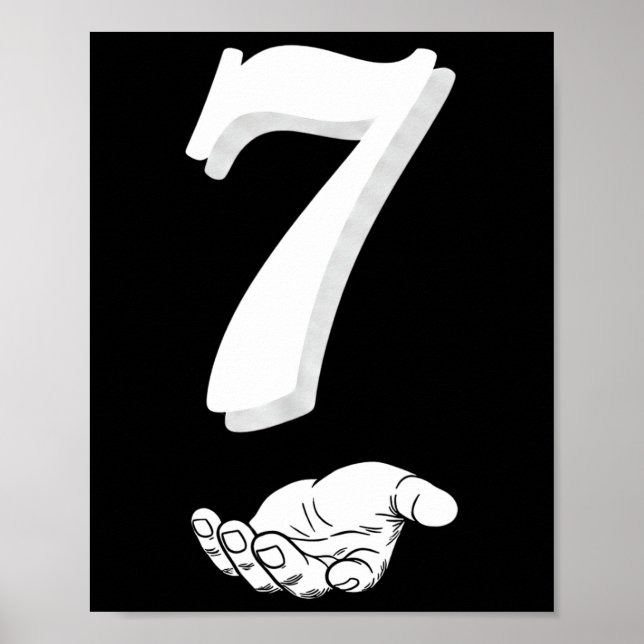 Póster Cool Six Seven 6 7 Meme Gen Alpha Moda Costume Ma (Frente)