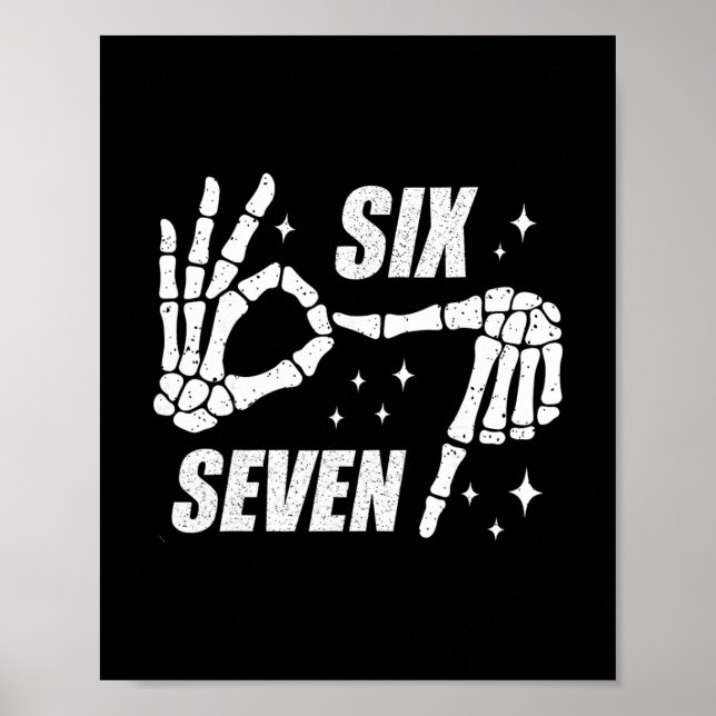 Póster Cool Six Seven Number Gen Alpha Slang 6 7 Trending (Frente)