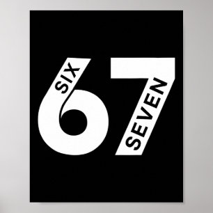 Póster Cool Six Seven Número Gen Alpha Jerga 6 7 Tendenci