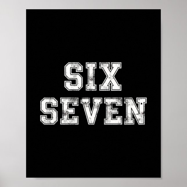 Póster Cool Six Seven Número Gen Alpha Slang 6 7 Tendenci (Frente)