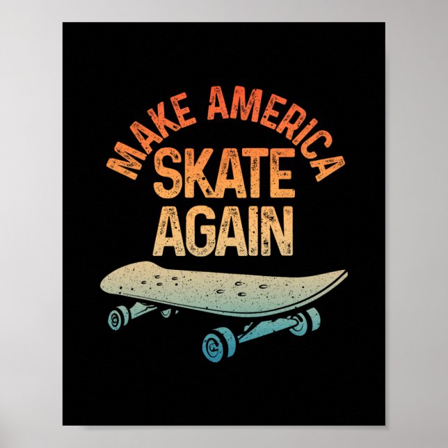 Póster Cool Skateboard Art For Men Women Skateboarding Sk (Frente)
