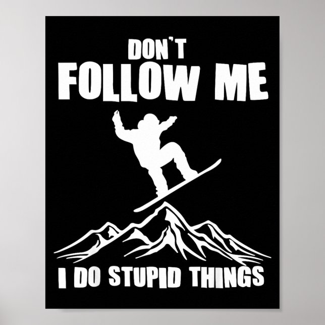 Póster Cool Snowboarding Art For Men Women Snowboard Snow (Frente)