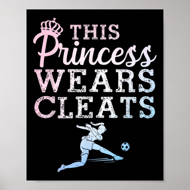 Póster Cool Soccer Art For Women Teen Girls Goalie Soccer (Frente)