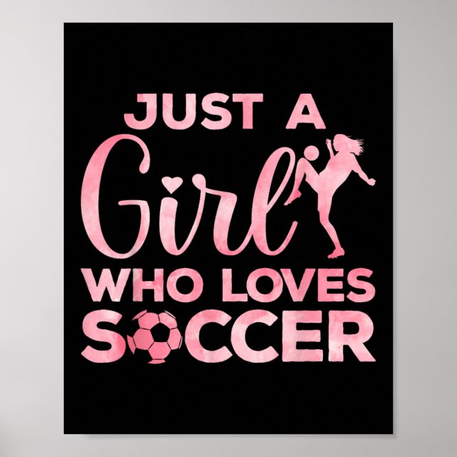 Póster Cool Soccer Art For Women Teen Girls Goalie Soccer (Frente)