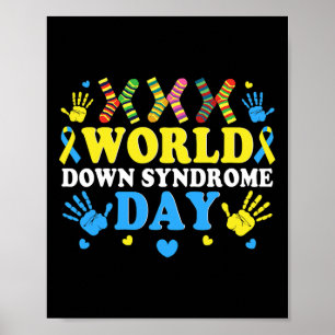 Póster Cool Socks World partidario de la conciencia del s