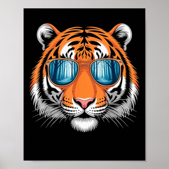 Póster Cool Tiger Costume For Men Women Kids Pattern Tige (Frente)