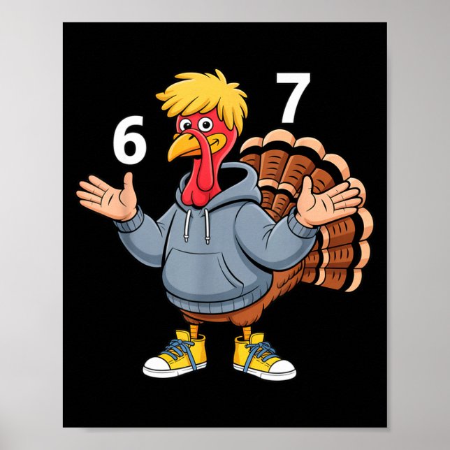 Póster Cool Turkey 67 Funny Hip Hop Hoodie 67 Thanksgivin (Frente)
