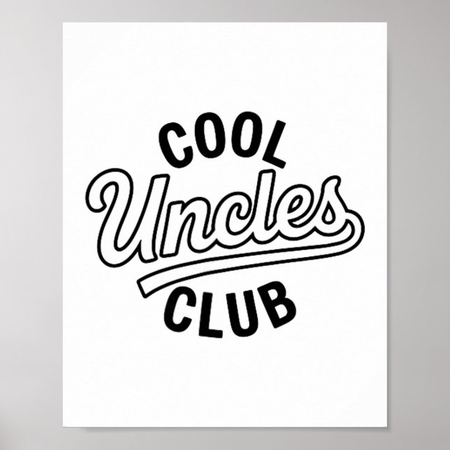 Póster Cool Uncles Club Uncle Ever Funny Cket Fathers Day (Frente)