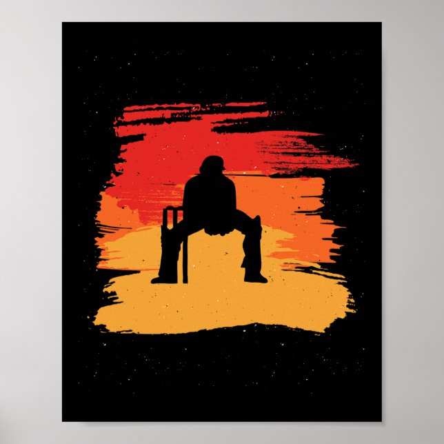 Póster Cool Wicket Keeper Player For Cricket Sportys And  (Frente)