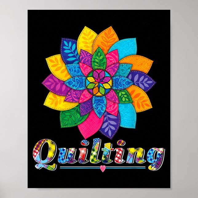 Póster Cool Women Quilting Sewing Love Quilt Patterns Qui (Frente)