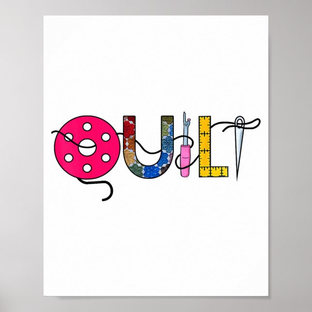 Póster Cool Womens Quilt Quilting Sewing Hobby Crafter Gi (Frente)