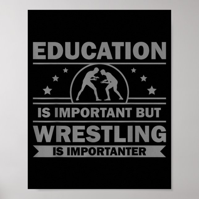Póster Cool Wrestling Design For Men Women Kids Wrestler  (Frente)