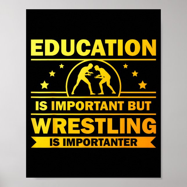 Póster Cool Wrestling Design For Men Women Kids Wrestler  (Frente)