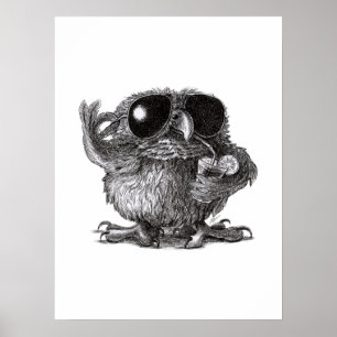 Póster Coole Eule