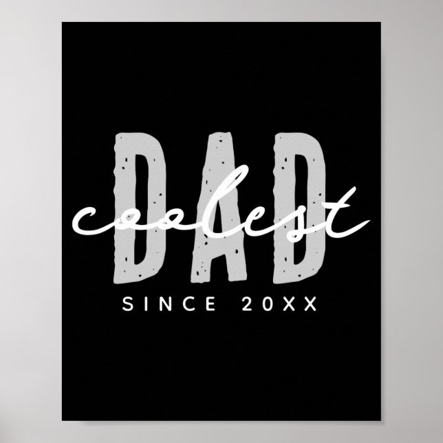 Póster Coolest Dad Since 20xx Modern Simple Preppy  (Frente)