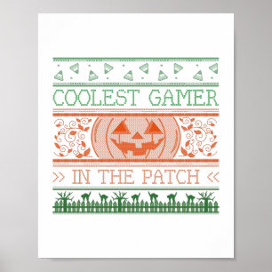 Póster Coolest Gamer En El Parche