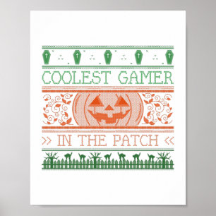 Póster Coolest Gamer En El Parche