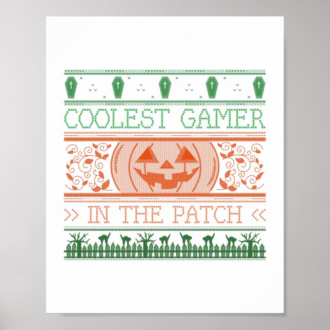 Póster Coolest Gamer En El Parche (Frente)