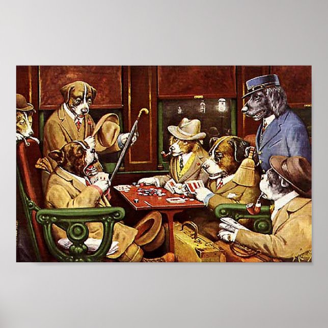 Póster Coolidge, su estación y cuatro ases, (Frente)
