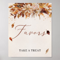 Cooper Autumn Flowers Marigold Favor Rótulo