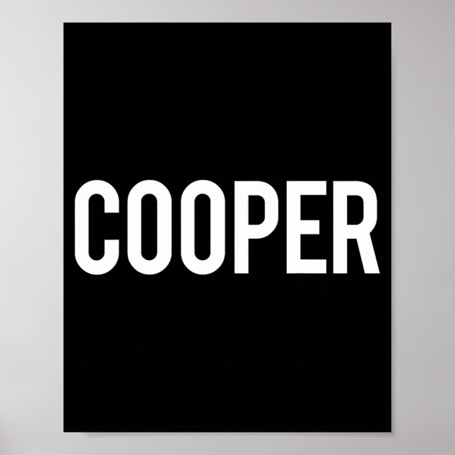 Póster Cooper - Cool New Funny Name Fan Gift Tee  (Frente)