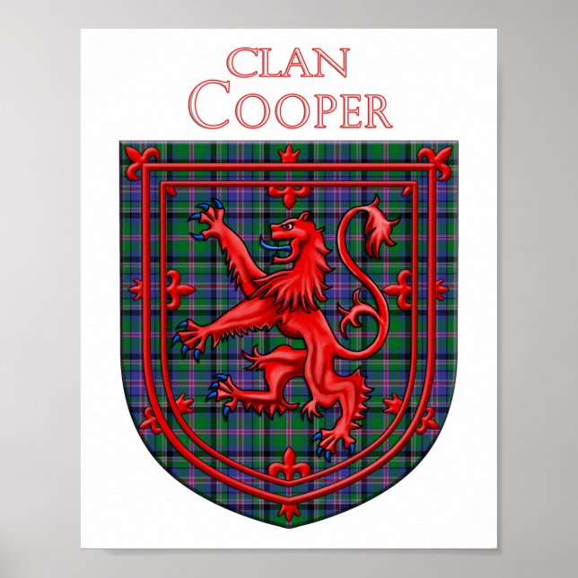 Póster Cooper Tartan Scottish Plaid Lion Rampant (Frente)