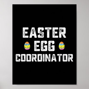 Póster Coordinador de Huevos de Pascua Chicas niños adole