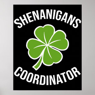 Póster Coordinador de Traviesuras Día de San Patricio
