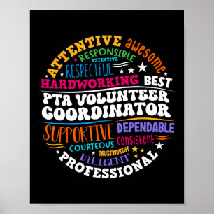 Póster Coordinador de voluntarios de la Asociación de Pad