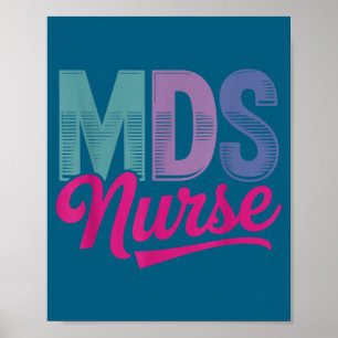 Póster Coordinadora de enfermería divertida Mds Awareness