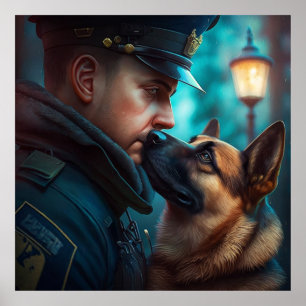 Póster Cop y perro
