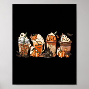 Póster Copa de Beber Latino de Calabaza de Halloween